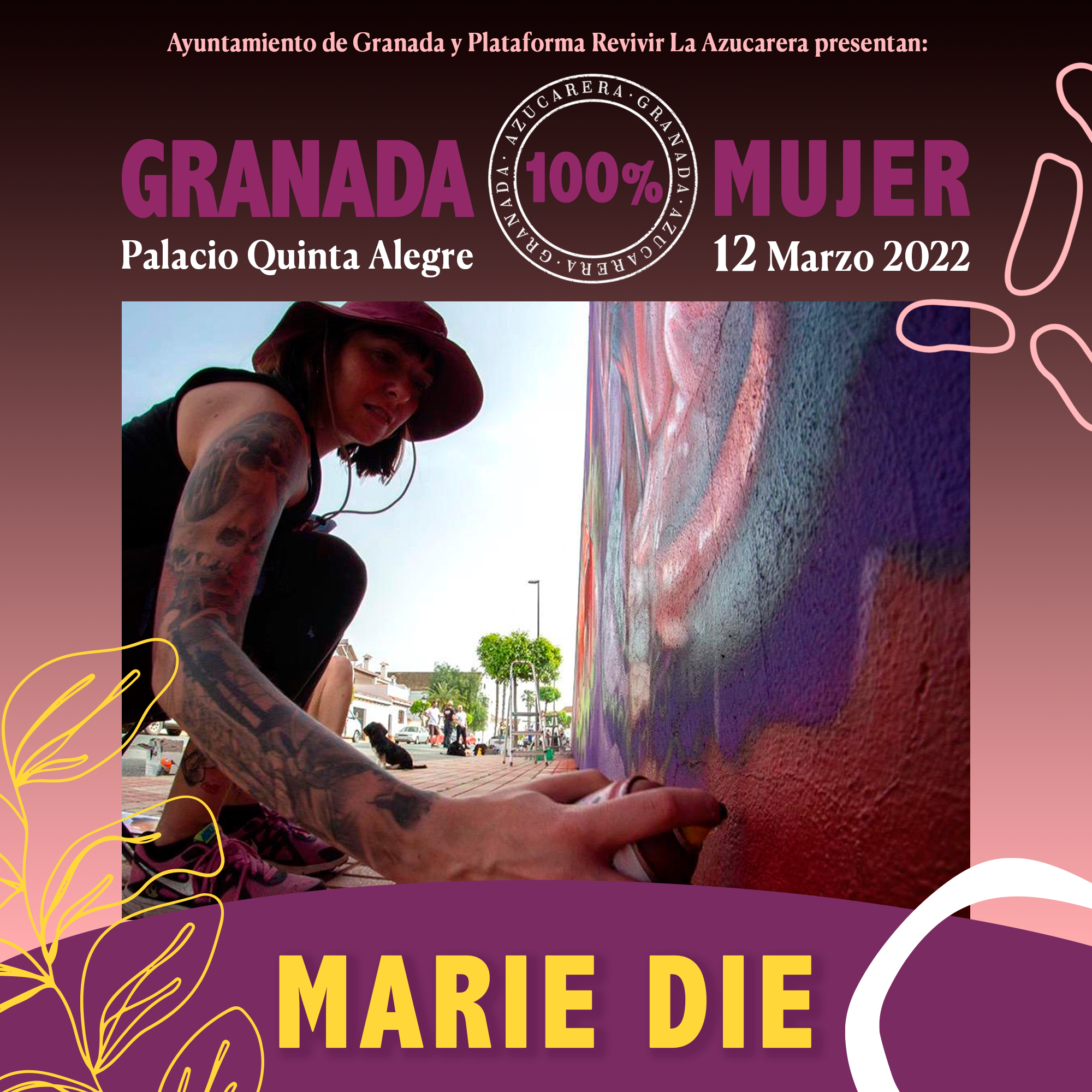 Marie die grafitera Festival Granada 100% mujer