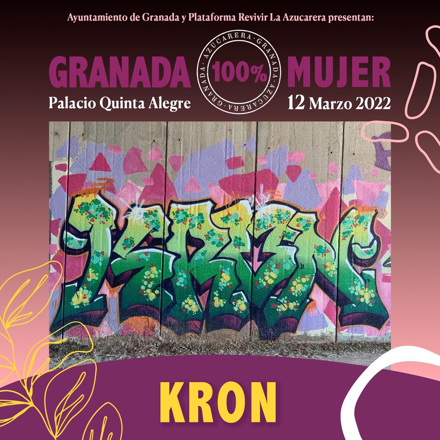 grafitis kron festival granada 100 Mujer